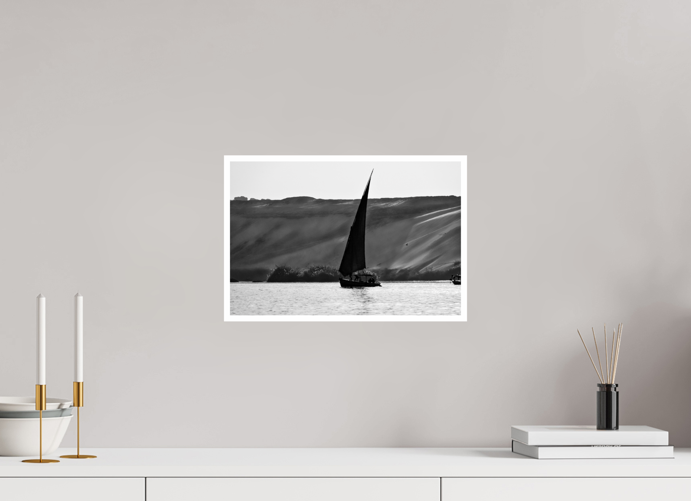 15 x 10″, Ilford Baryta Paper Sailing on the Nile