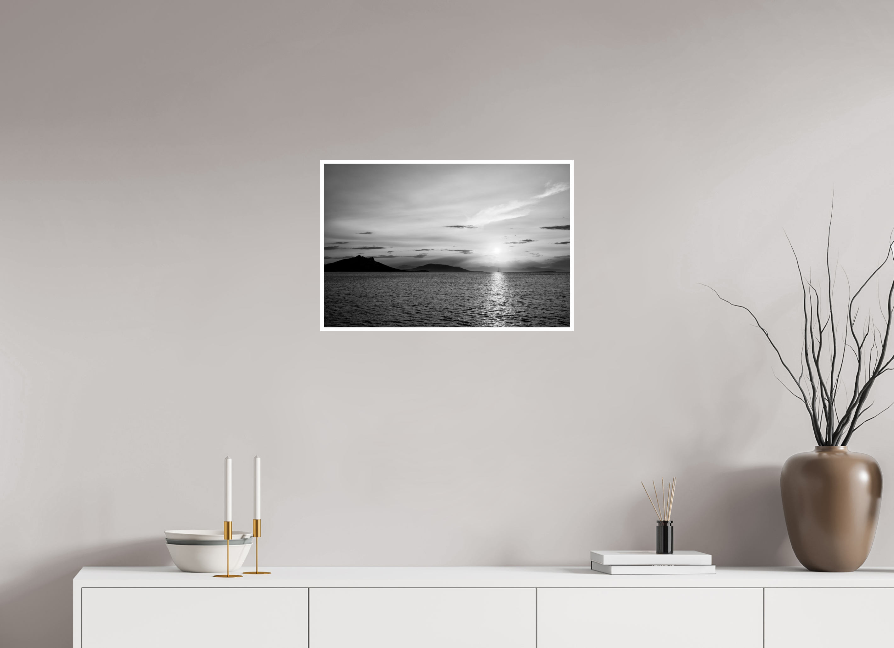 24 x 16″, Ilford Baryta Paper Sunset on the Mediterranean