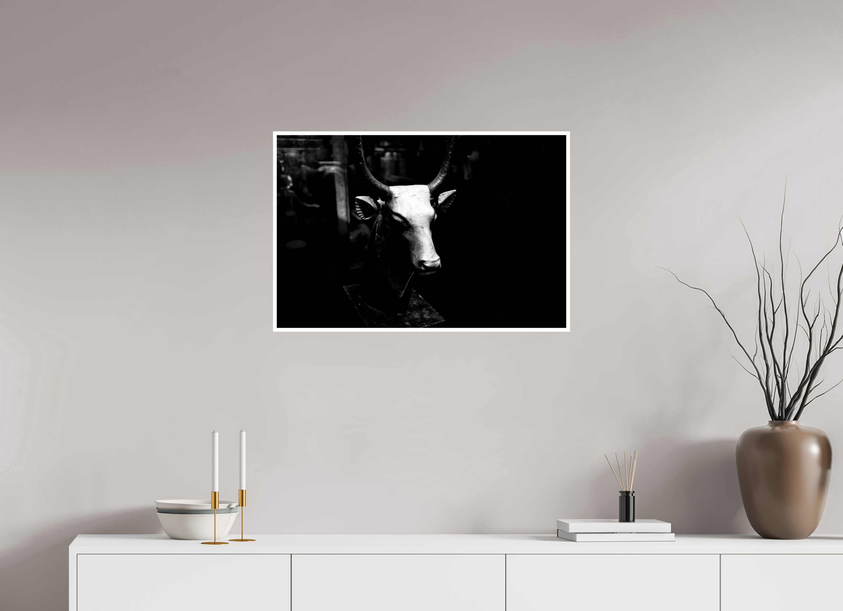 30 x 20″, Ilford Baryta Paper Golden Cow - King Tut's Tomb