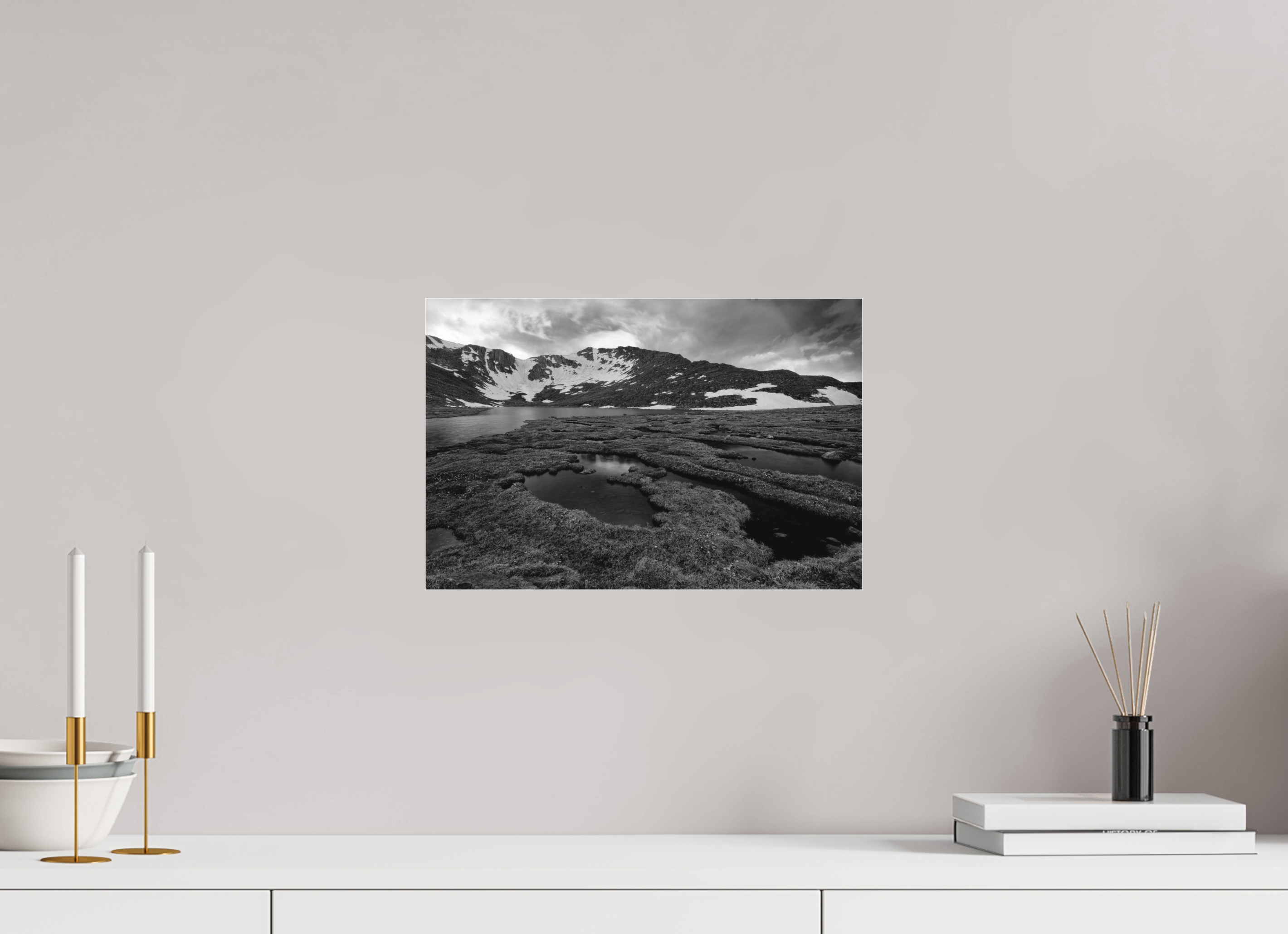 15 x 10″, Ilford B&W Under Acrylic: glossy Sunset Fire