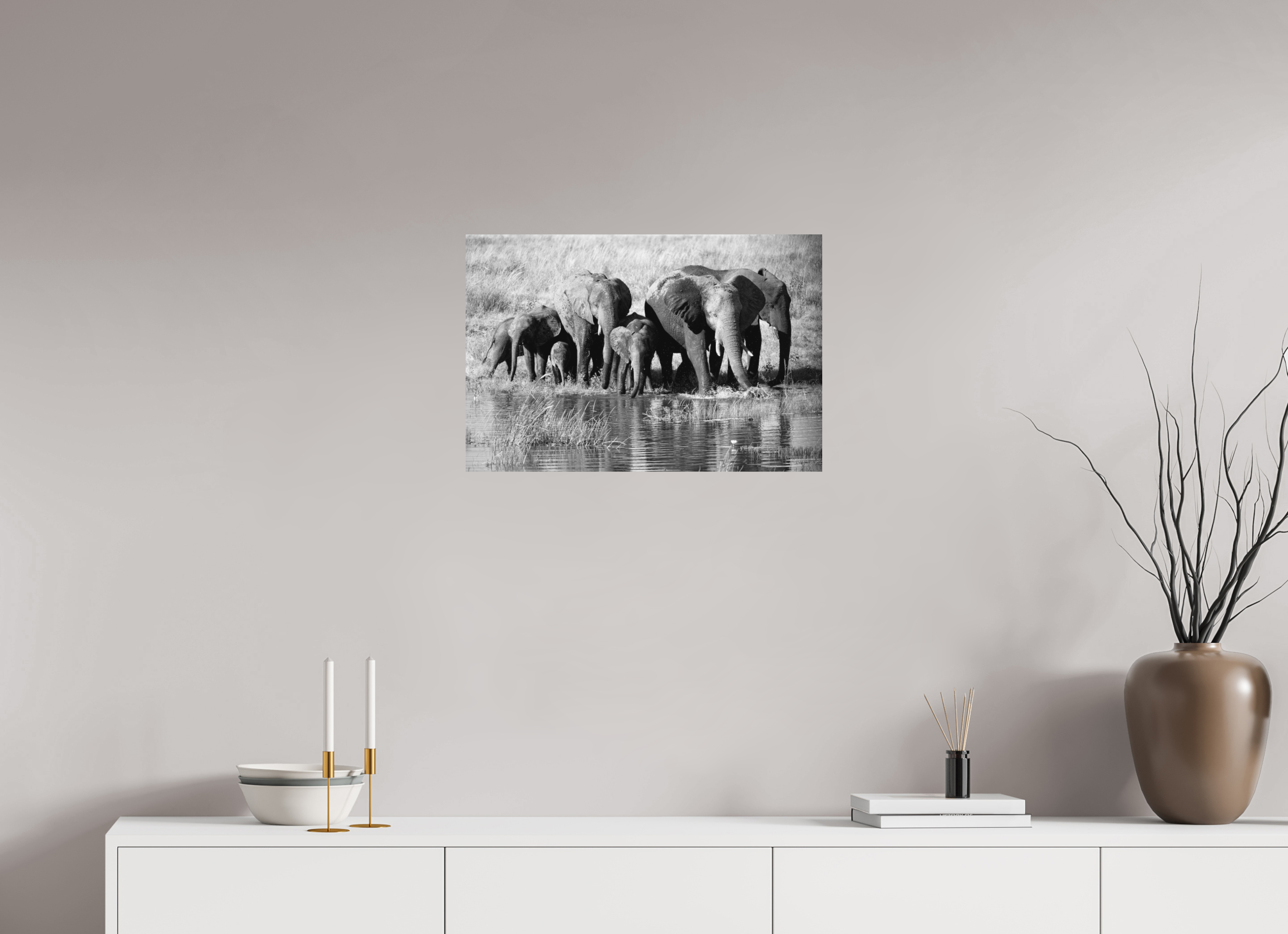 24 x 16″, Ilford B&W On Aluminum: matte Family Crossing