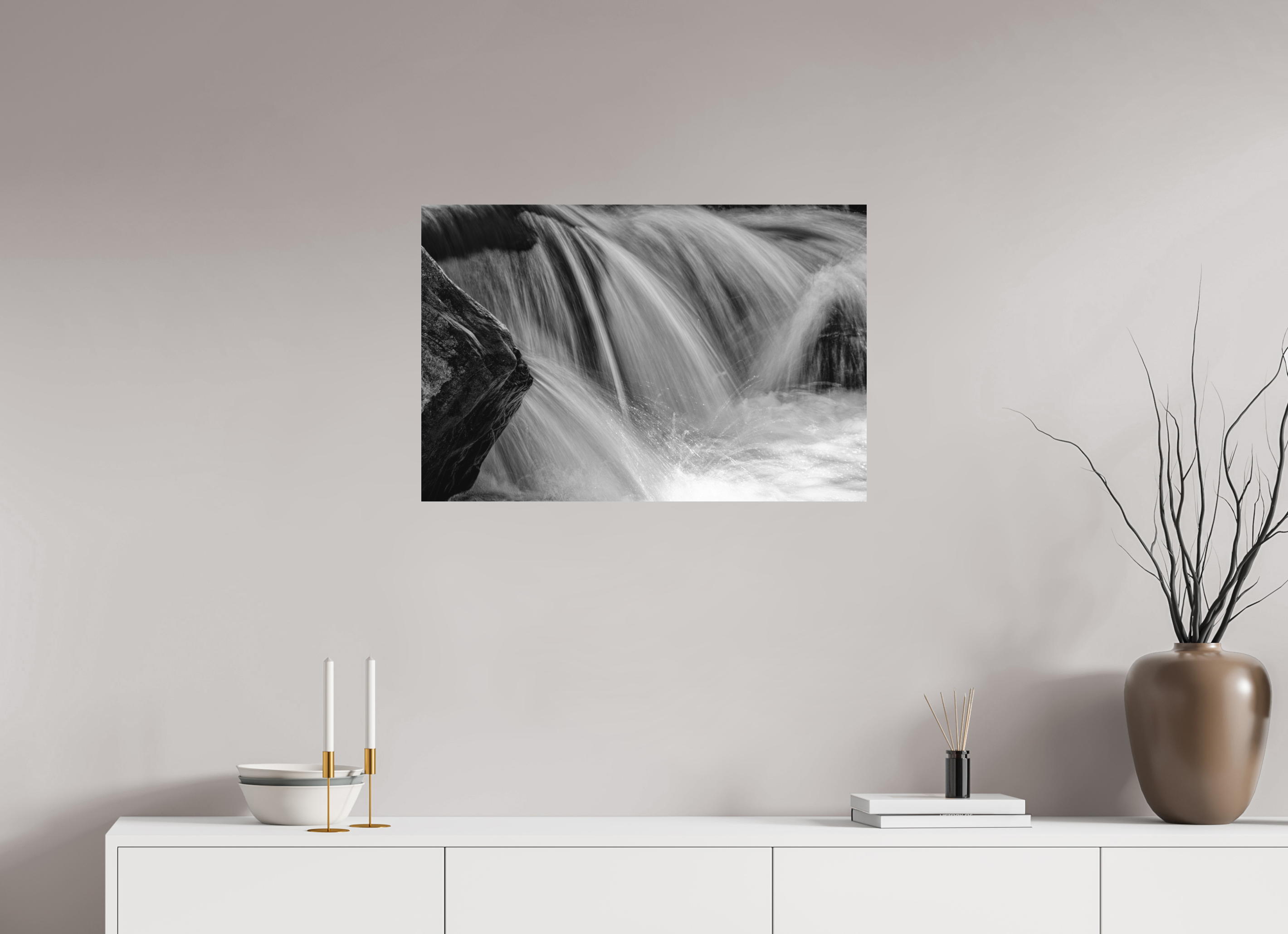 30 x 20″, Ilford B&W On Aluminum: matte The Shape of Water